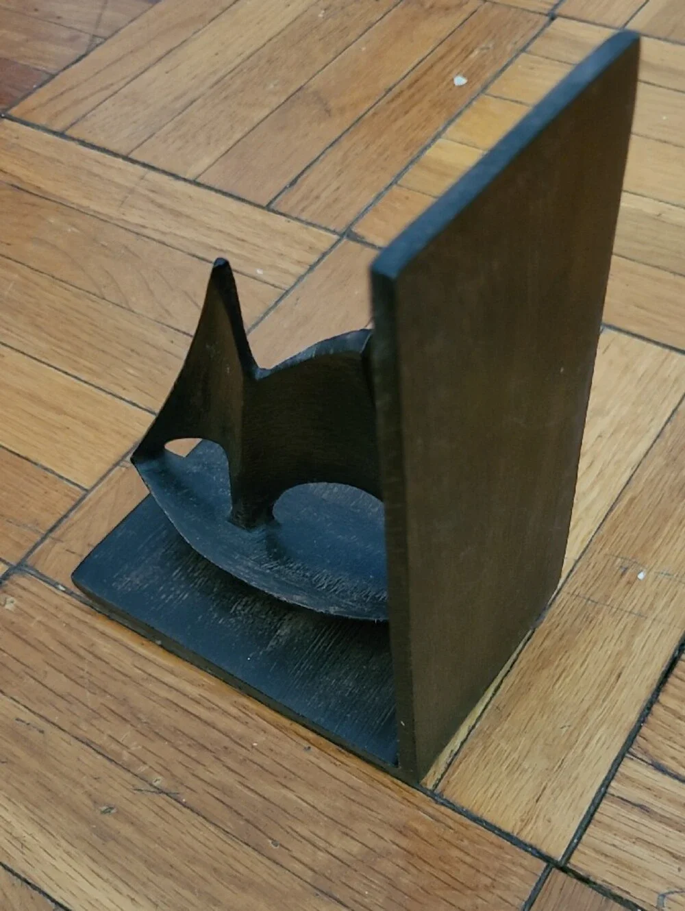 Metal Black Sculptural Home Art Accent Bookend